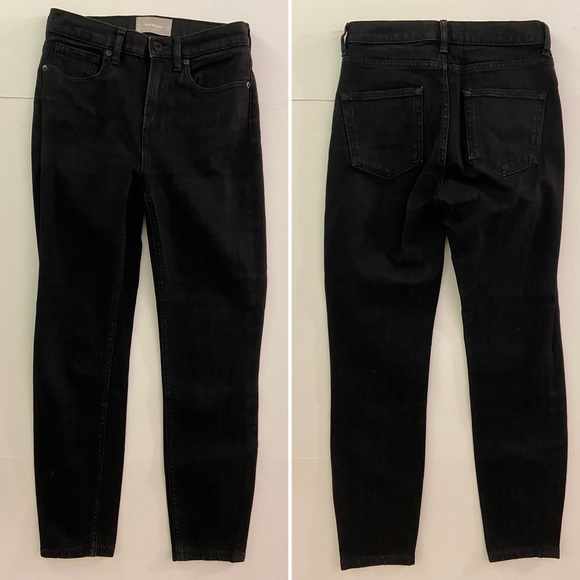 Everlane High Rise Skinny Black Jeans Ankle Length 26 - Picture 2 of 6